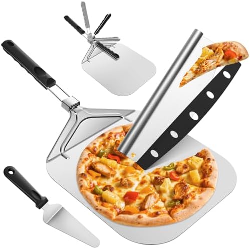 Juego de Pala para Pizza 3 piezas, Pala para Pizza Horno de Alumi...