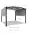 GarveeLife 10 x 10 Ft Outdoor Arched Pergola, Metal Pergola with Retractable Canopy, Arched Patio Gazebos for Backyards, Lawn, Patios (Gray)