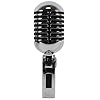 Pulse Silver Chrome Style 1950s Retro Vintage Vocal Microphone Dynamic Karaoke Disc. #3