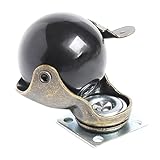 VOANZO 4 Pack 1.5 Inch Ball Caster Wheel 360 Degree Antique Brass Top Plate Casters for Furniture Cabinets Wheelchairs - Image 4