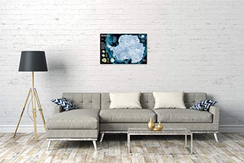 National Geographic Antarctica Satellite Wall Map (31.25 X 20.25 In): Wall Maps Continents