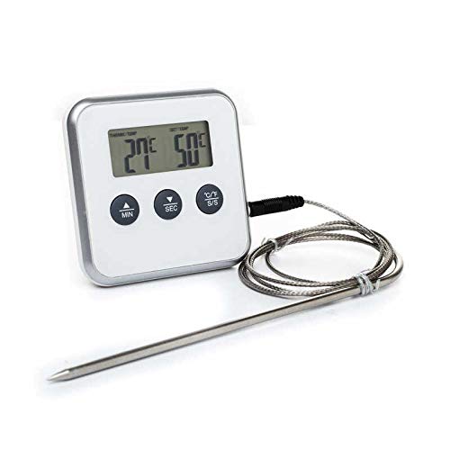 Cake Decor Digital Electronic Thermometer Timer Food Meat Oven Temperature, High Accuracy, Instant Read, Multi-Purpose Cooking & Industrial Use Digital Display
