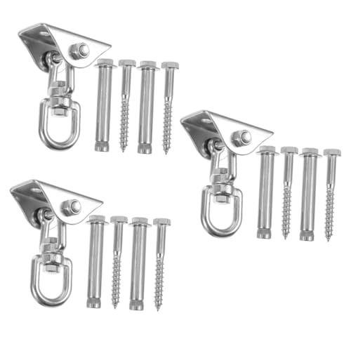 Toddmomy 3 Juegos Accesorios para Columpio de Silla Gancho Equipo Pesado Bastidores Pararse Accesorios para hamacas Colgador de hamacas Columpio de Techo Accesorio Hamaca Acero Inoxidable