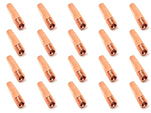 Miniatura 7 de Elcan 20 Puntas De Contacto De Cobre M6x25x5.8mm Para Antorcha 15ak De 0.6 0.8 1.0. Consumibles Y Accesorios Pistola Soldar. Boquillas Para Torcha Soldadura Hilo Mig Mag De 0,8mm
