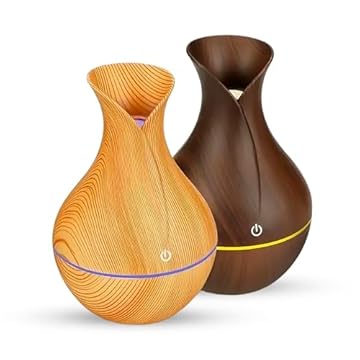 Difusor de Aromas Umidificador Vasinho Purificador Elétrico Ultrassônico 130ml Aroma Ar e Ambiente Potente 7 cores de Led Difusor De Óleo Essencial Abajur Led JOJOSEE
