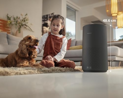 Philips Série 1000i Purificateur d’air connecté, filtration HEPA 13 multicouche, contrôle via application Air+, fonctionnement silencieux, pièces moyennes (AC1715/10)