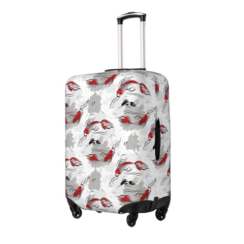 Koi Fish Luggage Cover Protector Anti-Scratch Washable Fits 18-32 Inch Luggage-X-Large2
