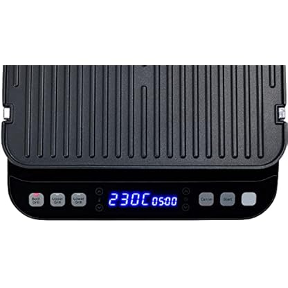 Rosenstein & Söhne Sandwichtoaster: Digitaler Panini-, Sandwich- & Kontaktgrill, Timer & Memory, 2.000 W (Griller, Plattengrill, Grillspiesse) – Bild 6