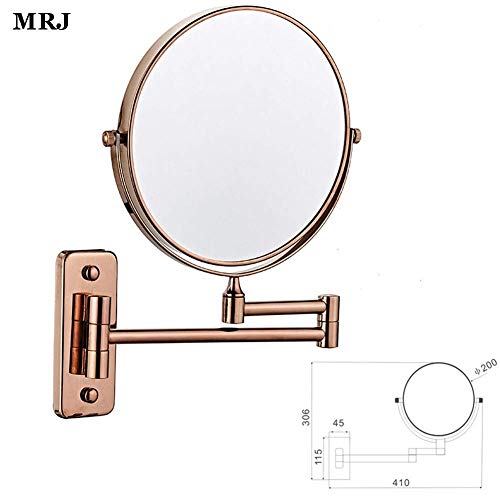 Miroir de maquillage mural pivotant pour application cosmétique précise