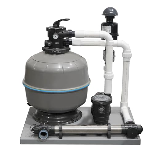 HALF OFF PONDS Simply Clear Koi Pond Filter System: 2HP Blower, 80 Watt UV Clarifier & 5,500 GPH Pump – Filters Ponds Up to 10,000 Gallons – Complete Kit with Bio Media & Multiport Valve