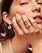 PAVOI Rhodium Plated Cuff Statement Ring for Women | Cubic Zirconia Eternity Bands | Open Stackable Rings for Women | Size 5