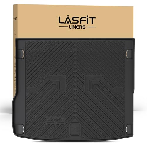 Image of LASFIT Cargo Mat for Audi Q5 /SQ5 2009-2017, Custom Fit All-Weather TPE Trunk Mat for Audi Accessories, Waterproof, Easy to Clean, Black