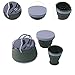 FytStycale Folding Camping Kettle Silicone Kettle Foldable Small Coffee Pot Tea Pot for Backpacking Hiking Fishing Traveling Picnic, Green