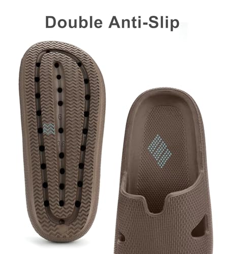 Image of Haifago Cloud Slides for Women and Men Cushion Recovery Pillow Sandals, Memory Foam House Shower Slippers for Woman Comfort Platform Non-Slip