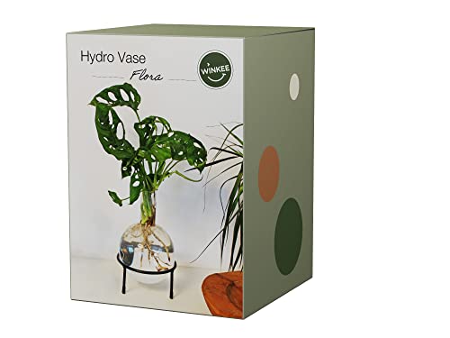 Vase de fleurs avec support en métal au design minimaliste chic - 7