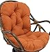 ZTGL Cojín Giratorio para Silla Mecedora, 120x60 cm Cojines para Mecedora para Exteriores, Hamacas de jardín Cojín Grueso para Silla Papasan Cojín, Impermeable y Anti-Ultravioleta,Naranja