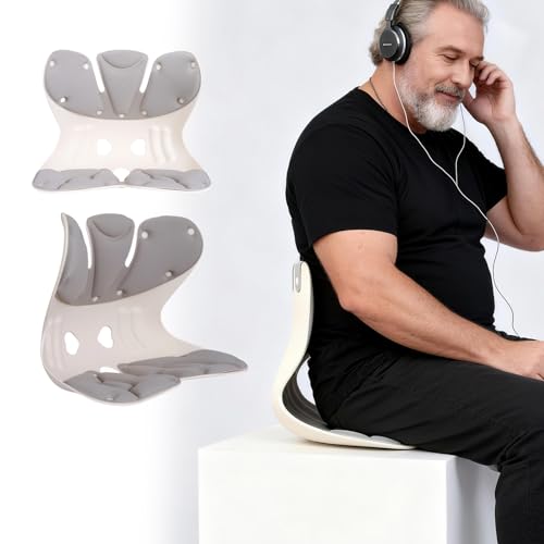 D DITALON Ergonomic Back and Lumbar Support Pillow for Office Chair, Legless Floor Seat with Back Support and Detachable Cushion, Office Chair Posture Corrector, Work from Home Essentials, Large D DITALON Ergonomic Back and Lumbar Support Pillow for Office Chair, Legless Floor Seat with Back Support and Detachable Cushion, Office Chair Posture Corrector, Work from Home Essentials, Large