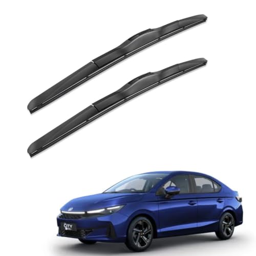 Image of Oshotto Frameless (O.E.M Type) Wiper Blades Compatible with Honda City Old ZX (24 inch / 14 inch)