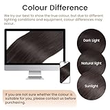 22inch Long Straight Clip in Hair Extensions 180g Full Head 12 Pieces Soft Thick Synthetic Clip in Hair Extension for Women Dark Brown Hairpiece - Image 8