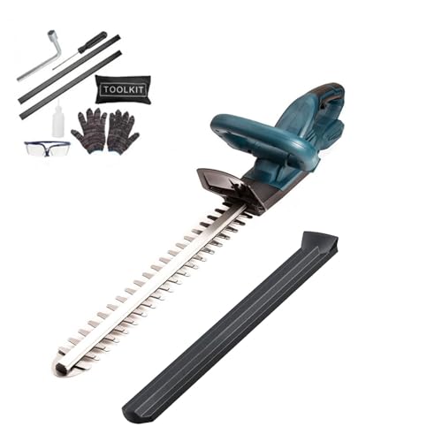Cortasetos con batería de 51 cm para Makita 18 V batería (sin batería), tijeras de mano sin escobillas, cortasetos, diámetro de corte 15 mm, distancia entre dientes de 20 mm, para jardín, valla