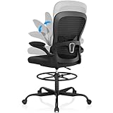 Furmax Drafting Chair, Ergonomic Tall Office for Standing Desk Mesh Chair with Flip-up...