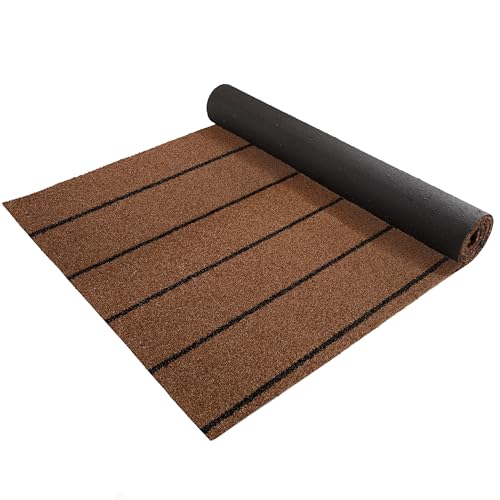 Kunstrasen Rasenteppich Meterware TEAK - 2,00m x 2,50m, Holzoptik Outdoor Bodenbelag, Decksbelag für Boote, Schiffe und Yachten