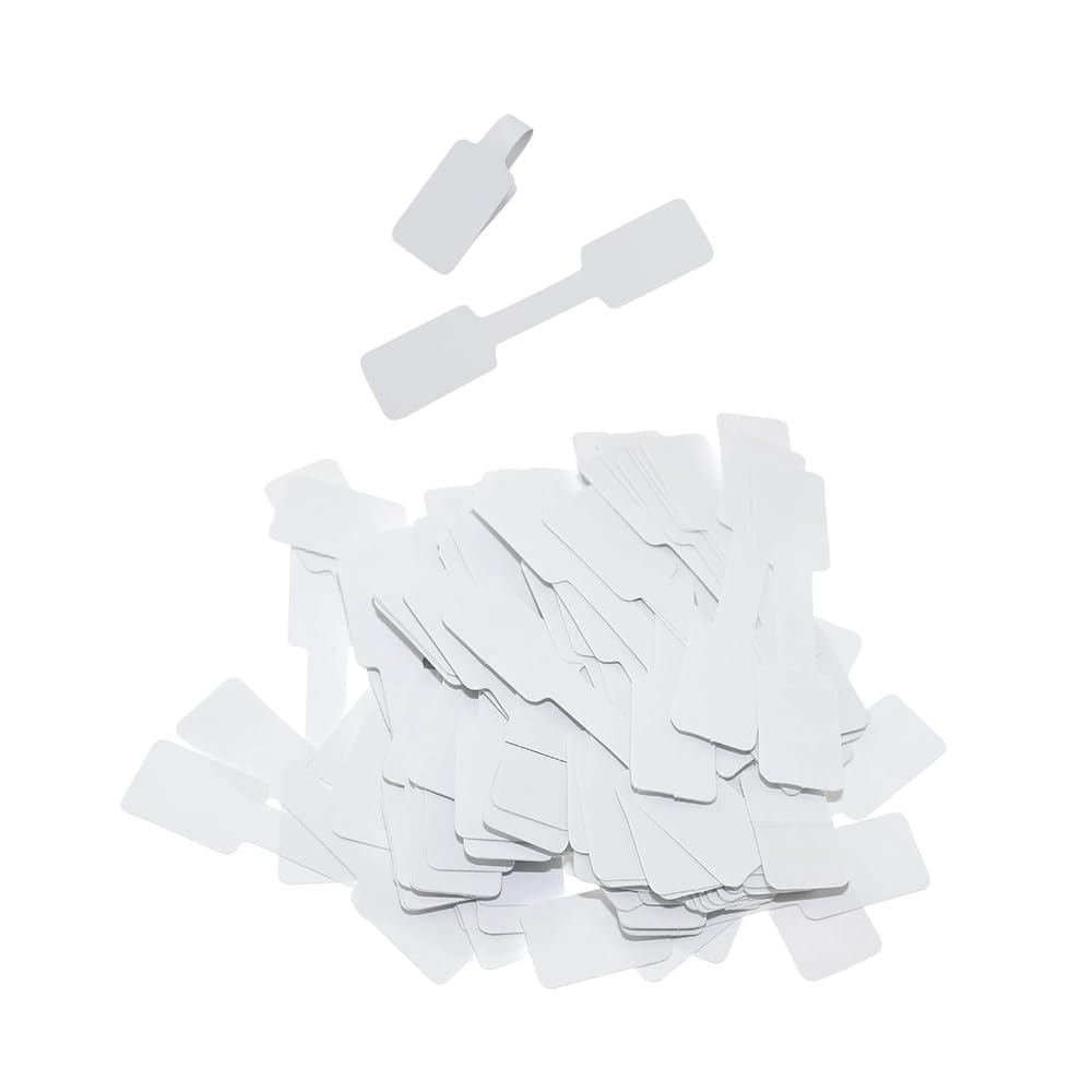 Jewelry Price Tags 200pcs Blank Jewelry Price Label Stickers Self Adhesive Pricemarker for Necklace Earring Bracelet Display Cards, red