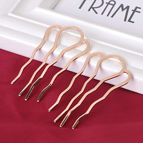 Lurrose 6 peças de grampos de cabelo antigos de garfo, presilhas de cabelo feitas à mão, presilhas d