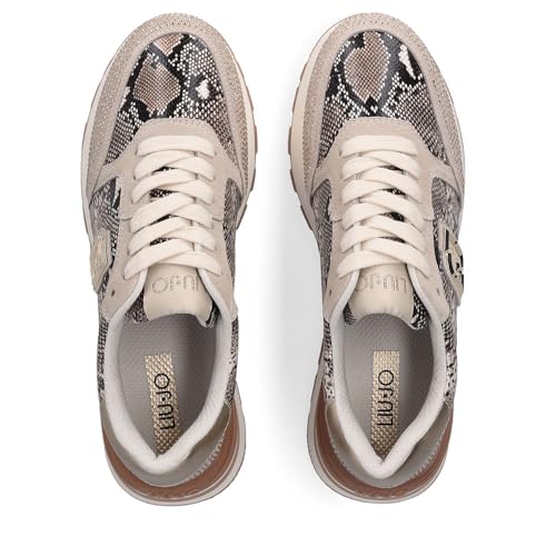 Liu Jo Para Mujer. BF5049PX747S3815 Zapatillas De Piel De Serpiente Con Strass Animalprint (40), 3 A 5Cm, Cordones, Casual, Animal Print - 3