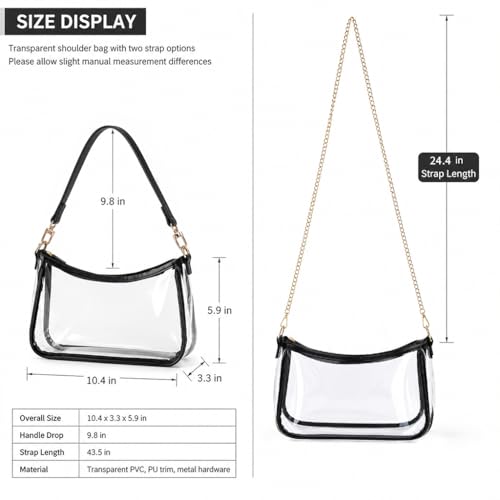 Image of VODIU Clutch Tote Handbags with 2 Removable Straps and Zipper Closure Crossbody Bags Shoulder Purse Handbag for Women