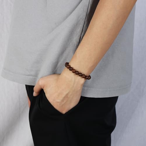 Pulsera de madera stretch unisex MILAKOO 8mm miniatura 2