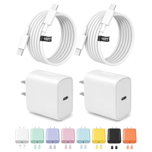 10FT iPhone 18 17 16 15 Charger Fast Charging USB C Charger Block
