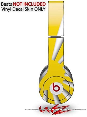 Skin Decal Wrap Works with Original Beats Solo HD Headphones Rising Sun Japanese Flag Yellow Skin Only (Headphones NOT Included)