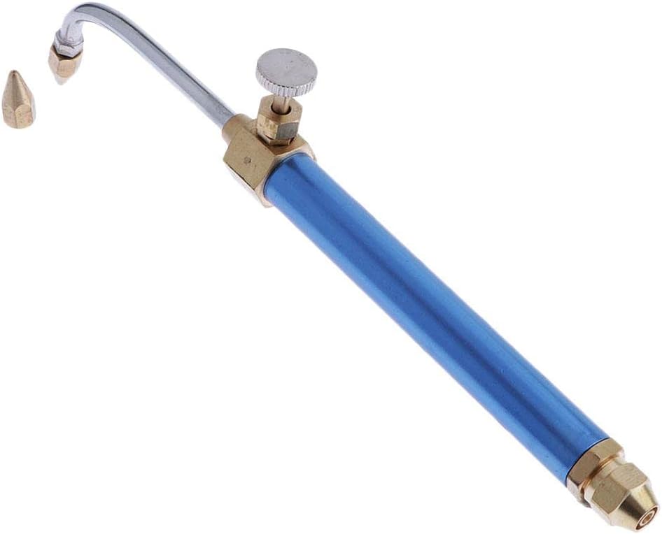 Mini Jewelry Gas Welding Torch for Micro-Joining Jobs, 6300¡ãF Pinpoint Welding, Oxygen & Popular Fuel Gases, Stainless Steel, Jewelry Making Tool - blue 215mm