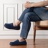 RockDove Men's Alexander Flannel Lined Loafer Slipper, Size 9 UK Men, Navy #1