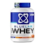 USN Blue Lab Whey Protein Powder: Salted Caramel - Whey Protein 2kg - Post-Workout - Whey Isolate - Muscle Building Powder Supplement With Added BCAAs