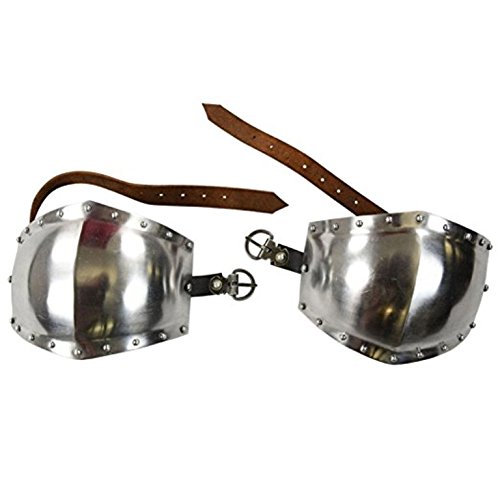 Poleyns armure acier calibre 16 protège genou tissu non-tissé