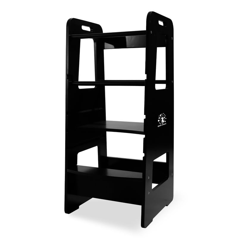 Kiddy dreams Torre di Apprendimento per Bambini Sgabello da cucina per bambini learning tower montessori con ripiani regolabili