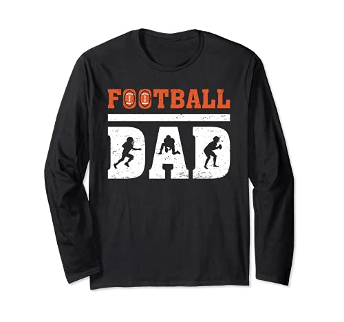 Football Dad Funny Football Father's Day Long Sleeve T-Shirt, Black