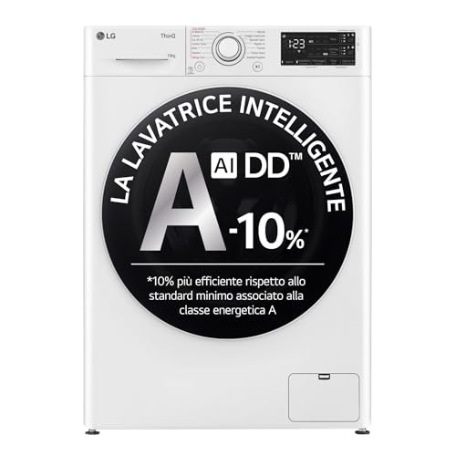 LG AI DD F4R3710NSWW Machine à laver 10 kg à charge avant, série R3, machine à laver classe A...