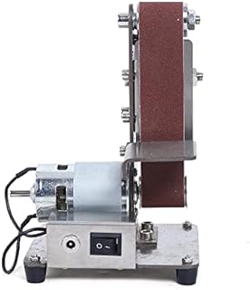 Mini Electric Belt Sander, DIY Abrasive Polishing Grinding Sanding Machine Bench Edge Sharpener Vertical Belt Sander for Metal Wood Working (775 Motor)