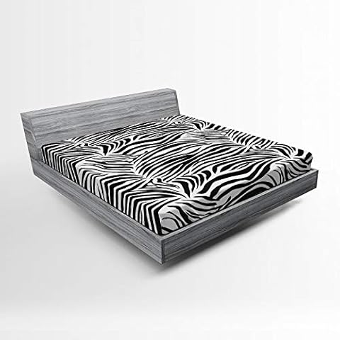 ABAKUHAUS Sábana Elástica de Estampado de Zebra Cover