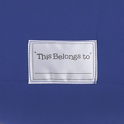 Image of Warner Brothers Batman Blue, Grey, Yellow and Black Preschool Toddler Nap Mat with Pillow, Blanket and Name Tag