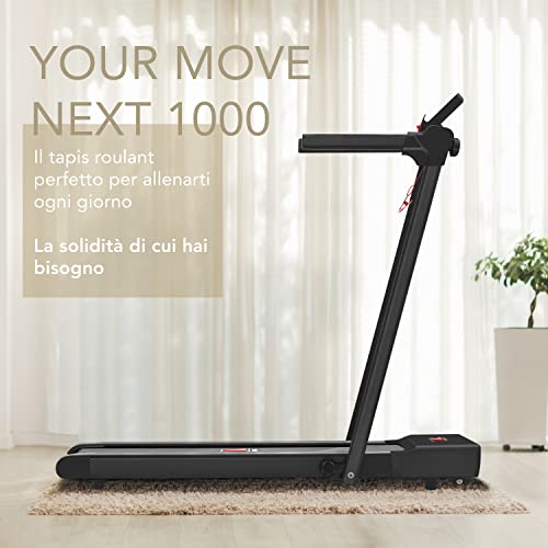 YM Elektrischer Laufband, zusammenklappbar, 10 km/h, extra groß (42 cm), italienische Marke, verstärkter Rahmen, Kinomap… – Bild 3