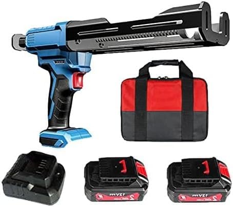 Cordless 12V Electric Dual Cartridge Caulking Gun, Automatic Epoxy Applicator with 2 Li-ion Batteries & Charger, Perfect for Adhesives & Sealants, Professional Quality Tool
