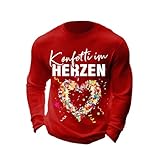 【Bequeme Material】Pullover Sweatshirt für Herren hergestellt einem hochwertigen Materialmix, vereint das Oberteil Komfort & Langlebigkeit. Der Material ist robust verarbeitet, hält auch nach mehrfacher Wäsche seine Intensität, während das Material atmungsaktiv