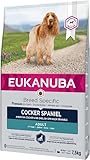 Eukanuba Breed Specific Cocker Spaniel Trockenfutter - optimal auf die Rasse abgestimmtes Premium Hundefutter mit Huhn, 7,5 kg