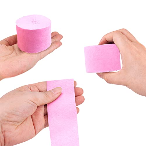Yssai Pink Party Decorations Pink Crepe Paper Streamers 8 Rolls 656 Ft Tassels Streamer Garland Hanging Backdrops Decorations For Birthday Bachelorette Engagement Wedding Baby Shower Party Supplies #TOP3