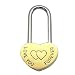 Heart-Shaped Locks Lovers Wishing Love You Forever Lock Marriage Wedding Padlock Travel Supplies Tokens of Love (Small)