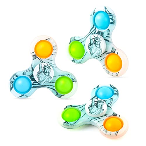 NRRN Empuje la burbuja Spinner Fidget para niños,Push Bubble Fidget Toys Popping Hand Pop Spinner Toy,Pop Spinners Navidad Halloween Cover